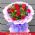 11朵红玫瑰，搭配黄英，栀子叶